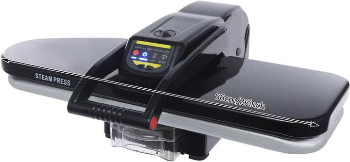 Bügelmaschine 1600W Dampfbügelpresse mit 5 Bügelprogrammen(Nylon, Seide, Wolle, Baumwolle, Leinen),