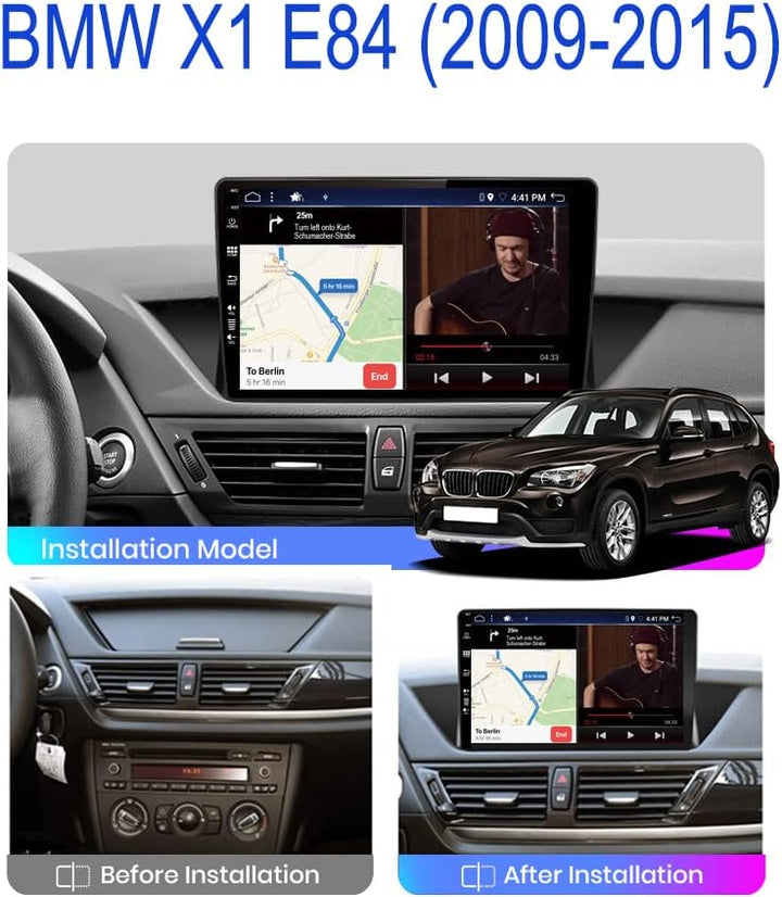 JOYX Android 12 IPS Autoradio - [Eingebaut DAB] - Passt für BMW X1 E84 (2009-2015) - Kabellos Carpla