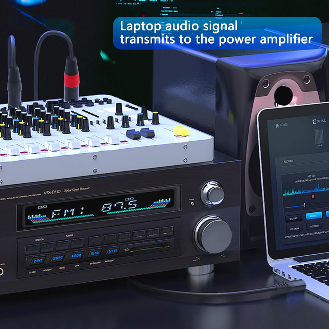 SinLoon USB-A Stecker auf Dual XLR Stecker Audiokabel Mit eingebautem 32-Bit/384-kHz-DAC-Chip Stereo