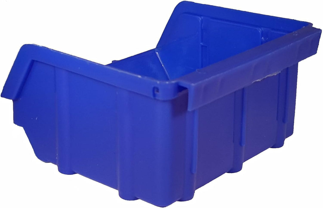90 Stück Stapelboxen blau Gr.1 (102x96x52mm) Kunststoff PP Sichtlagerkästen Stapelkästen mit Aufhäng
