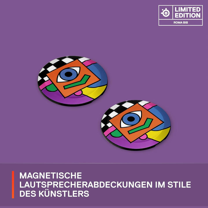SteelSeries Arctis Nova Booster Pack – Mit Künstler entworfene Limited Edition – Roma Bib – Gaming-H