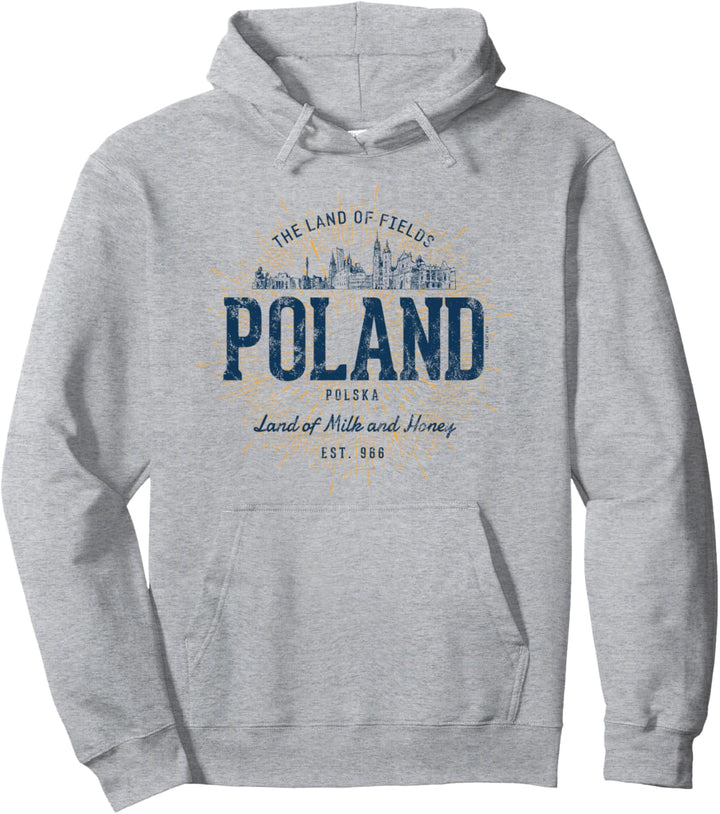 Poland Retro Stil Vintage Polen Pullover Hoodie