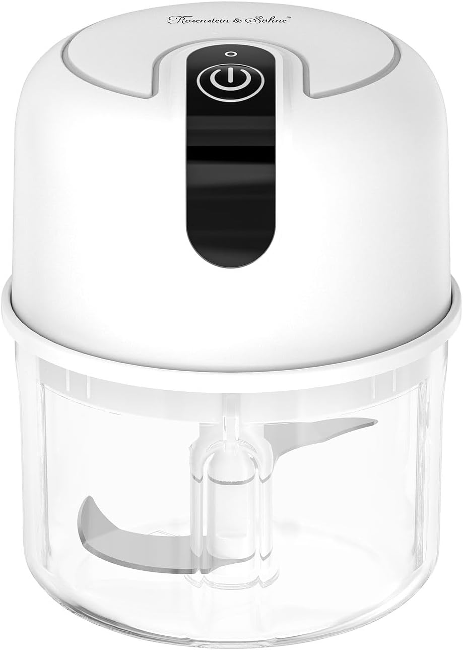 Rosenstein & Söhne Multizerkleinerer: Kompakter Akku-Zerkleinerer & Mini-Mixer, USB, 200 ml, 1.200 m