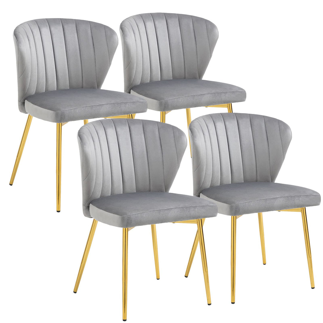 Sepnine® Esszimmerstühle Samt 4er Set, Moderner Küchenstuhl, Polsterstuhl Esszimmer, Ergonomischer E