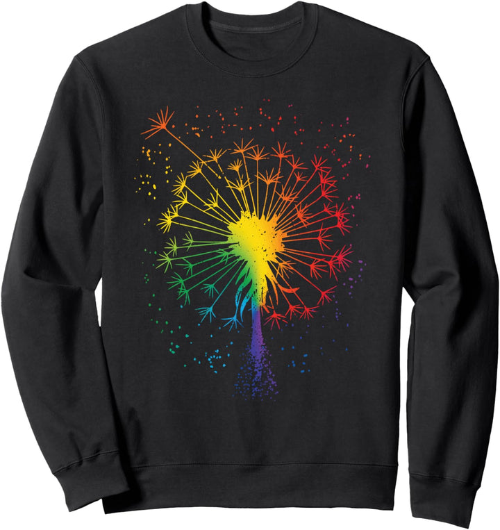 Just Pusteblume Löwenzahn Garten Breathe Regenbogen Blume Sweatshirt