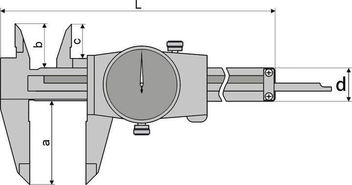 CNC QUALITÄT Uhren-Messschieber 200 mm