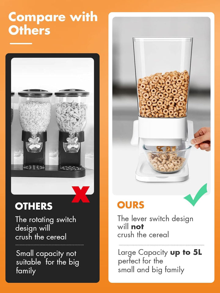 Tokokimo Müslispender, Zerkleinert Keine Cerealien Beim Ausgeben, Wandmontage Cereal Dispenser für C