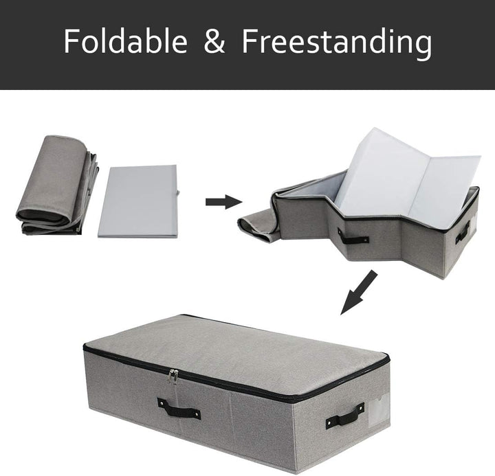 iwill CREATE PRO Aufbewahrungsbox für unter dem Bett (75x38x18 cm) – Organizer für Decken, Bettwäsch