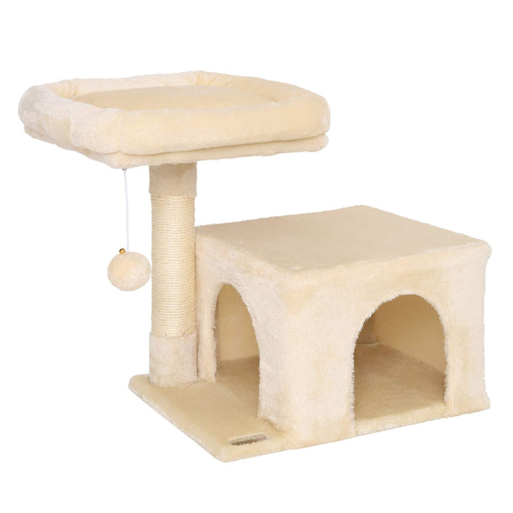 lionto Kratzbaum Kletterbaum Katzenkratzbaum Katzenbaum Höhe 50 cm, beige, Beige