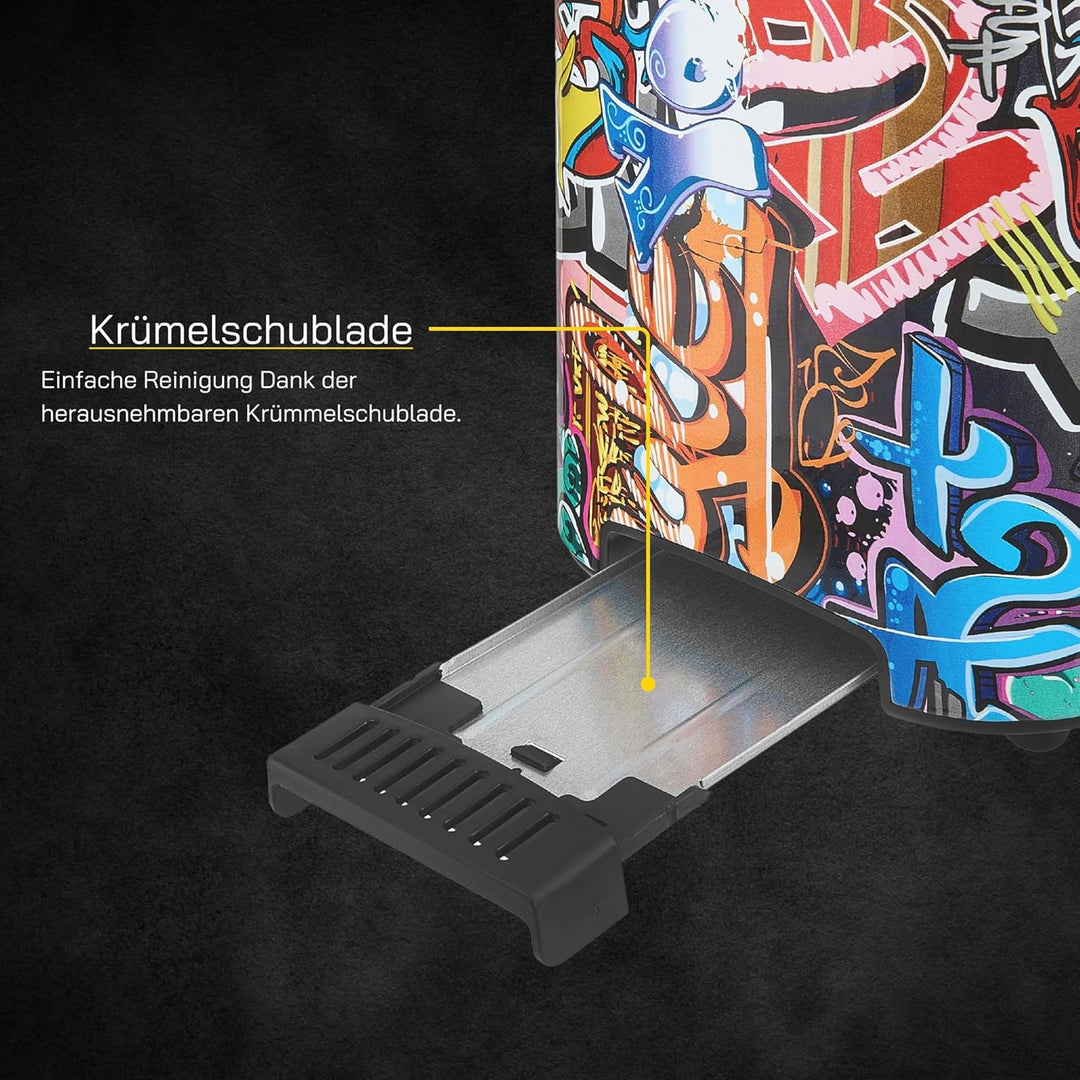 TOAST 3010 G | Toaster 2 Scheiben mit Brötchenaufsatz | 7 Leistungsstufen | 850 W | Auftau-, Aufwärm