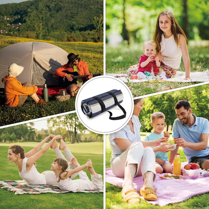 Paco Home Picknickdecke Campingdecke XXL Strand Picknickdecke Wasserdicht Mit Tragegriff Leicht Komp