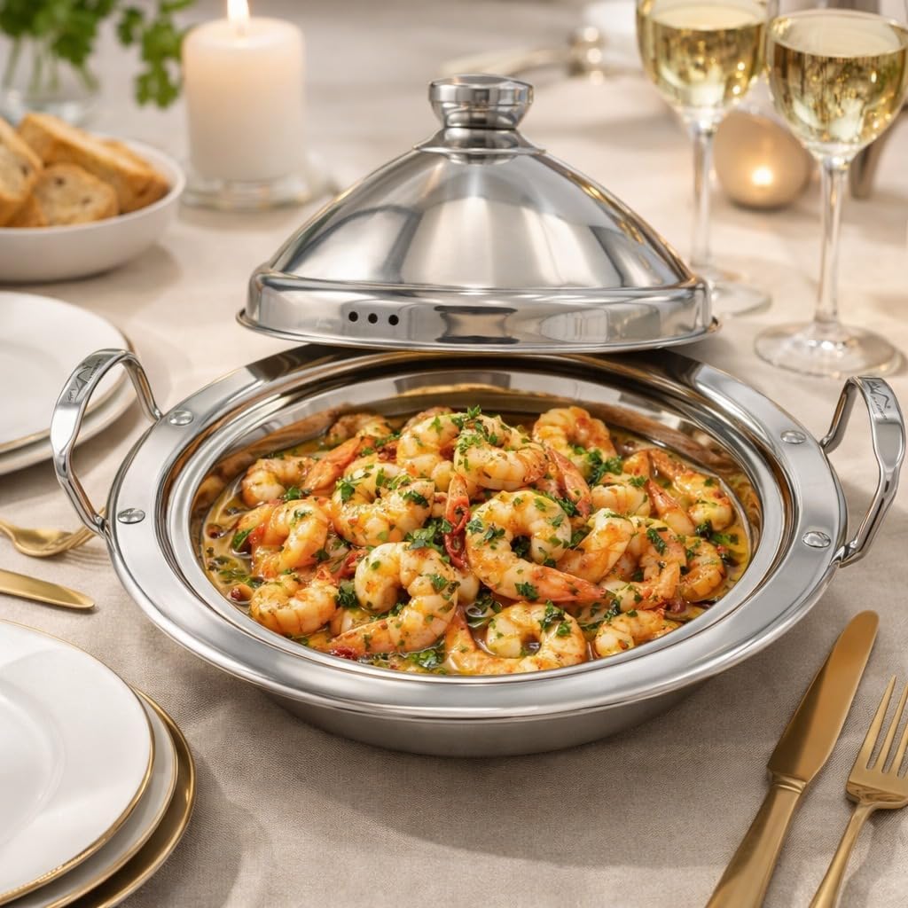 Marokkanische Tajine cocoWhite auswählbar in Ø 26/30/34 cm alle Herdarten Induktion (Ø26cm) Silber,