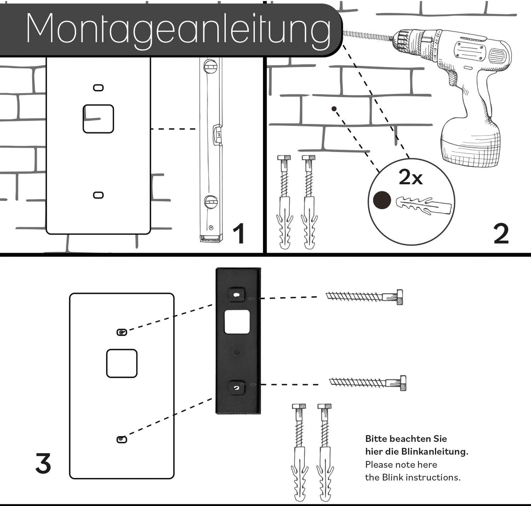 iSecur Blende passend für Eufy Videotürklingel aus Edelstahl I Video-Doorbell I Klingelschild I 100