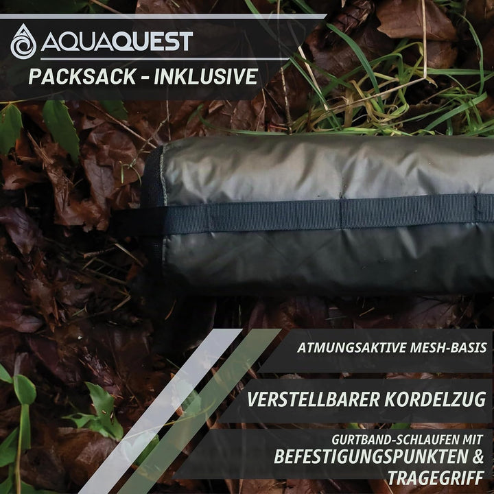 AQUAQUEST Safari wasserdichte Camping-Plane - Leichter Sonnenschutz oder Regenschutz - Wandern, Ruck
