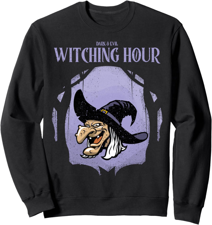Dunkle böse Hexenstunde Lustiges Kostüm Halloween Sweatshirt