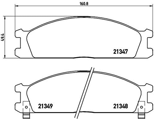 Brembo P 24 038 Bremsbelagsatz, Scheibenbremse - (4-teilig)