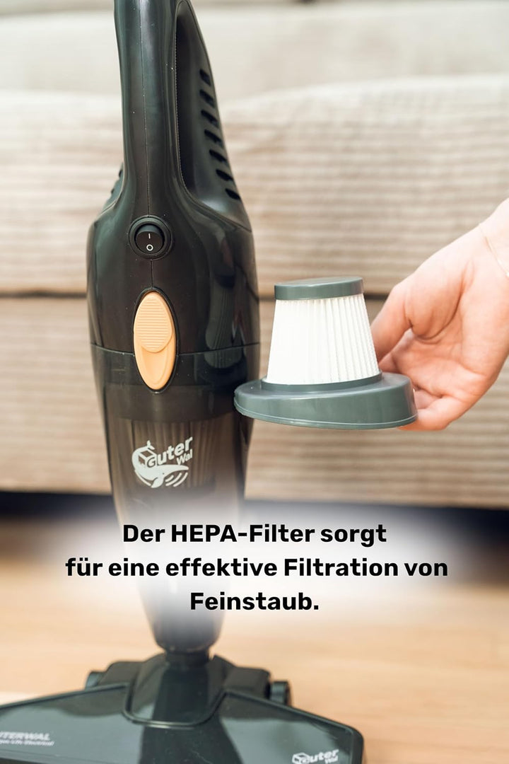 S12 Akku Staubsauger – 16 kPa Starker Handstaubsauger, Ultra-Leichter Stabstaubsauger 1,5 kg, 650 W,