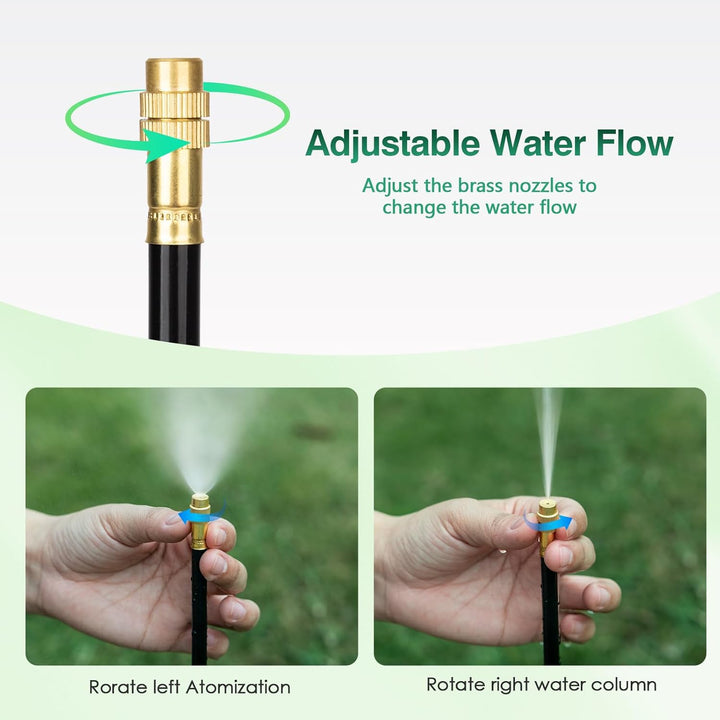 15M Quick-Connect Drip Irrigation System Kit,360° Curved Bewässerungssystem Garten,Automatische Bewä
