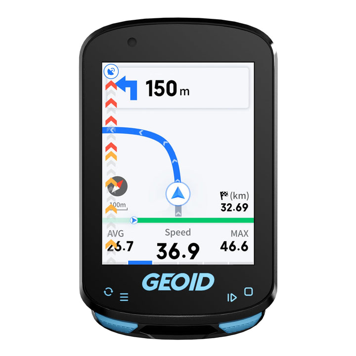 GEOID CC600 GPS Fahrradcomputer, 2,4-Zoll-Farbbildschirm, Kabellos Wasserdicht Fahrrad Tacho, Streck