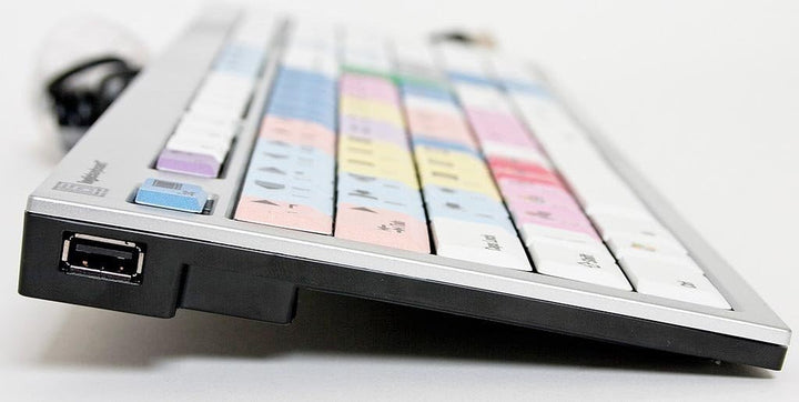 LogicKeyboard LKB-MCOM4-AJPU-DE Avid Media Composer Slim PC Tastatur, Silber
