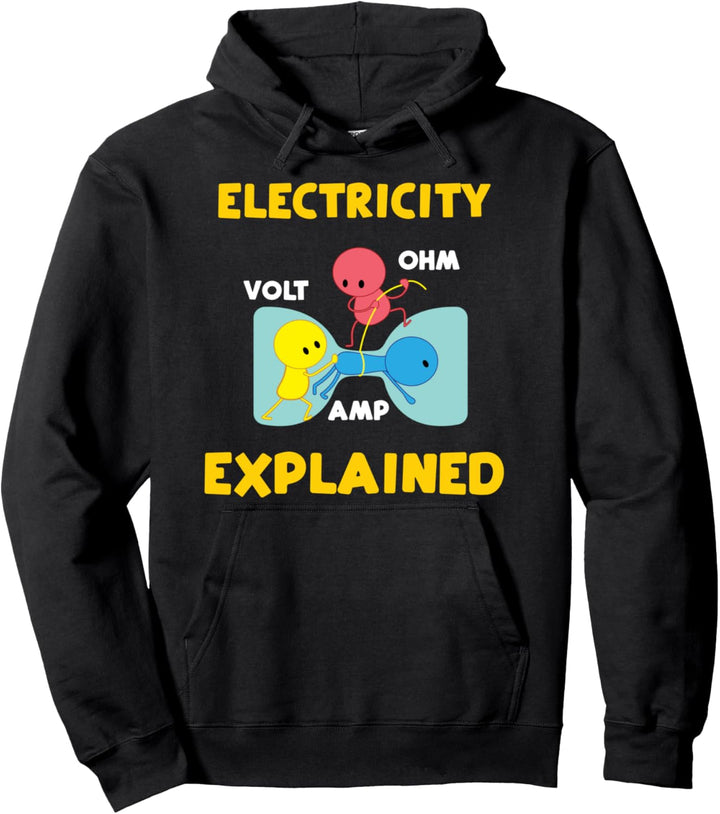 Elektrizität erklärt | Lustiger Elektroingenieur Pullover Hoodie