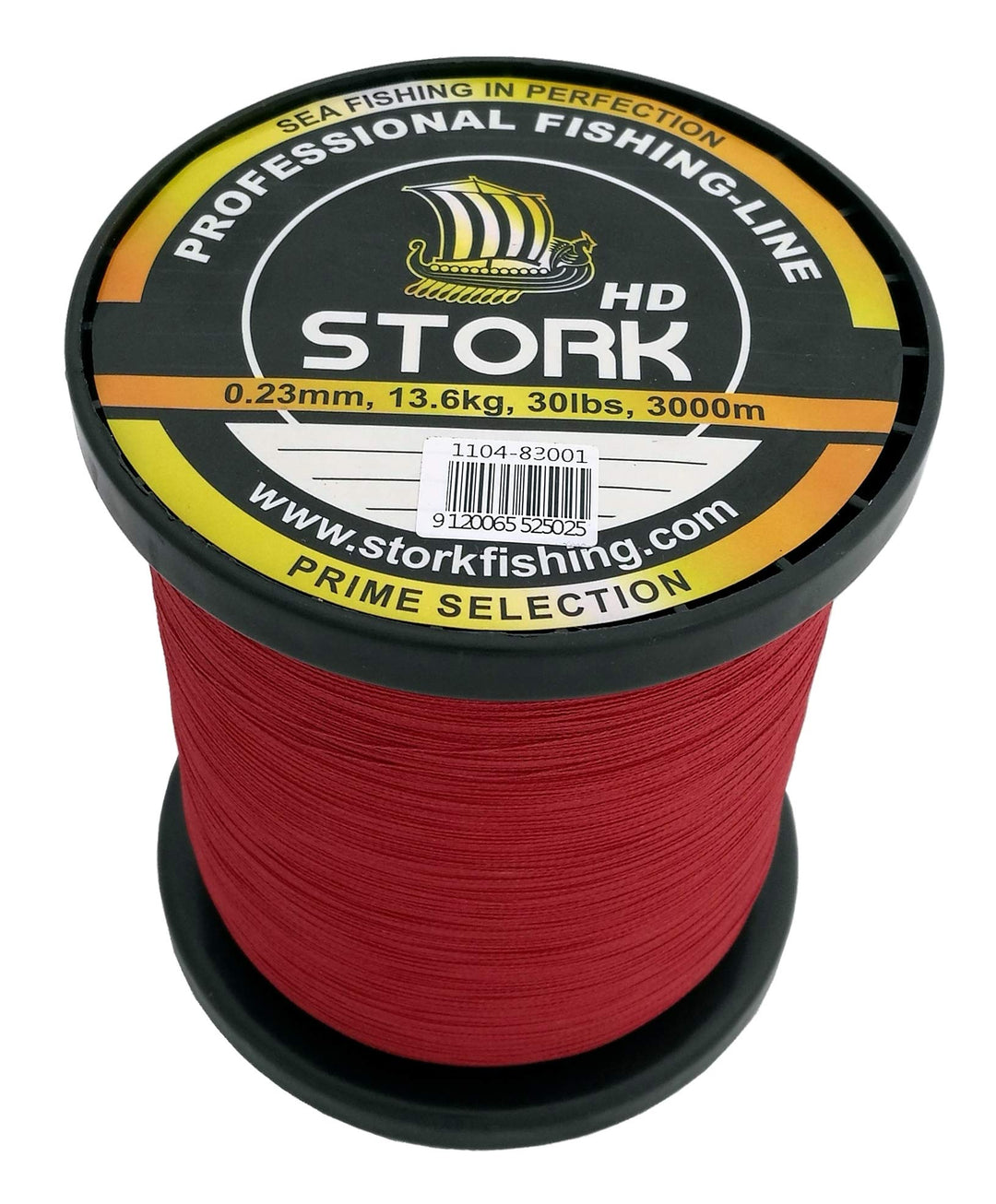 Stork HD, 4-Fach geflochtene Angelschnur 3000m Rot 20 lbs / 9,1 kg / 0,19 mm, Rot 20 lbs / 9,1 kg /