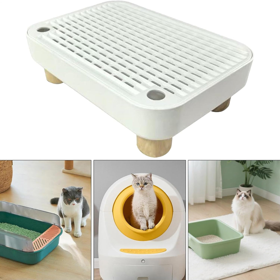 Katzenstreu Box Stufe | Stufe Für Ältere Katzen Mit Filterfunktion | rutschfeste Kätzchen Katzenklo