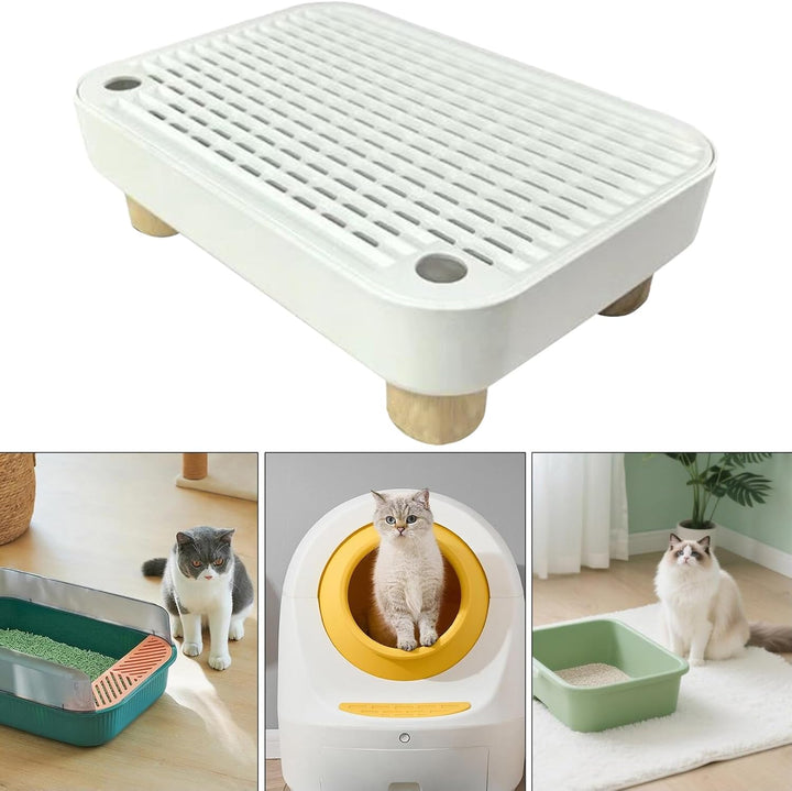 Katzenstreu Box Stufe | Stufe Für Ältere Katzen Mit Filterfunktion | rutschfeste Kätzchen Katzenklo