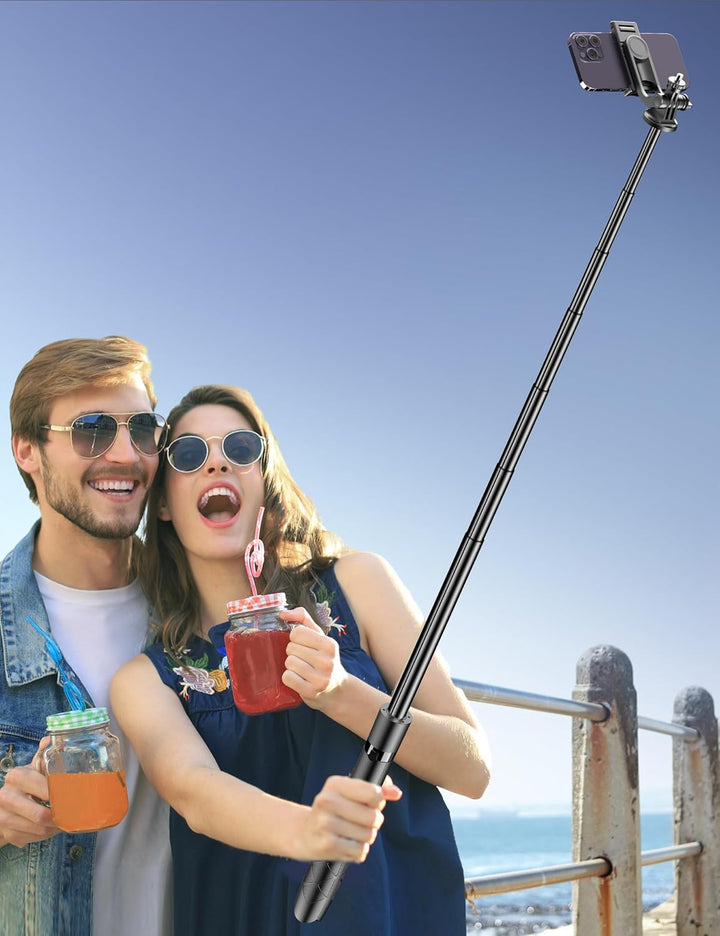 179cm Handy Stativ für Smartphone, Stabil und Tragbar Aluminium Selfie Stick Stativ, Handystativhalt