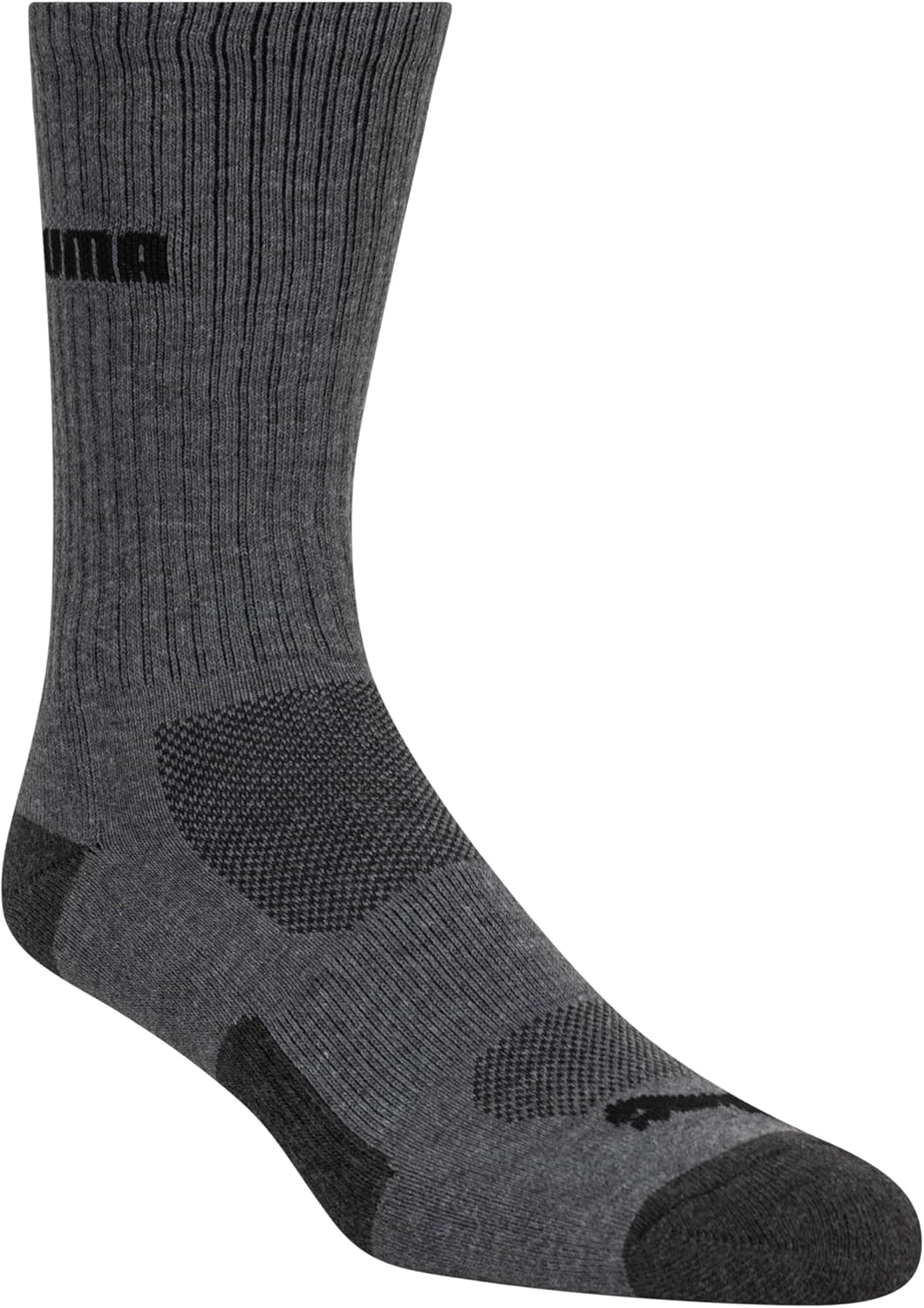 PUMA Herren 6er-Pack Crew Socken, dunkelgrau, L