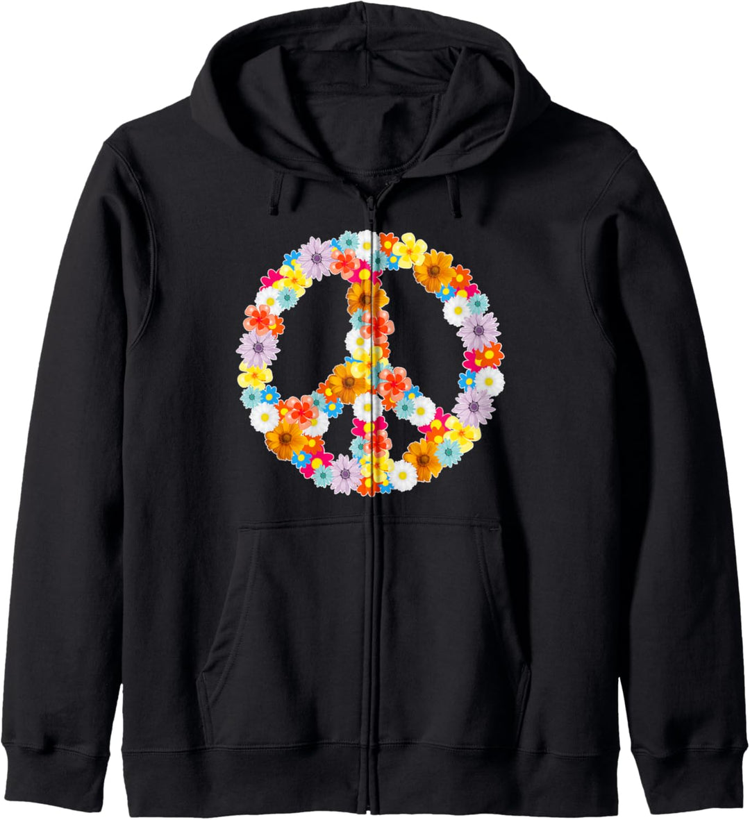 Flower Power I Peace Sign I Hippie Design I Frieden I Hippie Kapuzenjacke