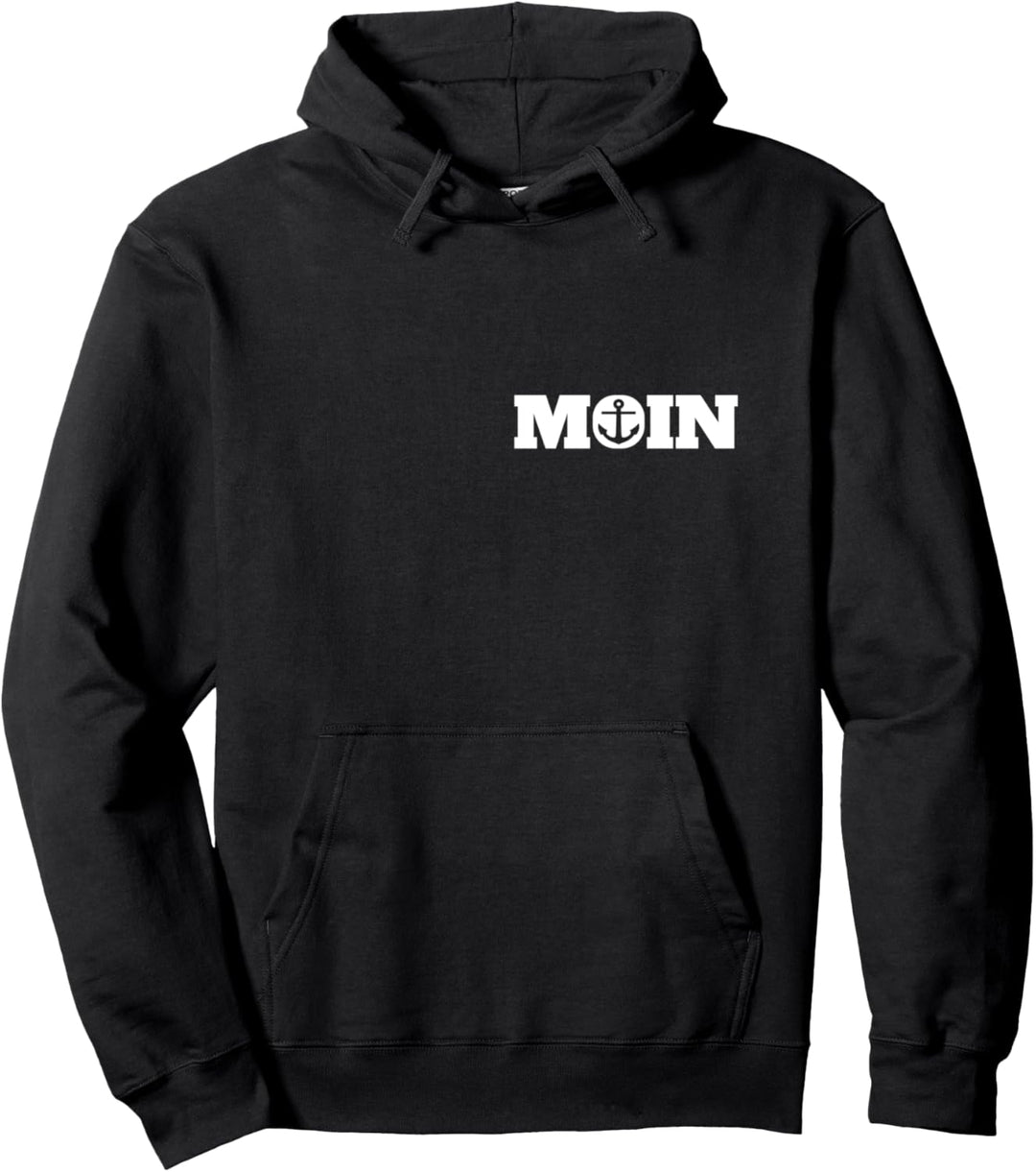 Moin mit Anker Norddeutsch Ostsee Nordsee Geschenk Pullover Hoodie