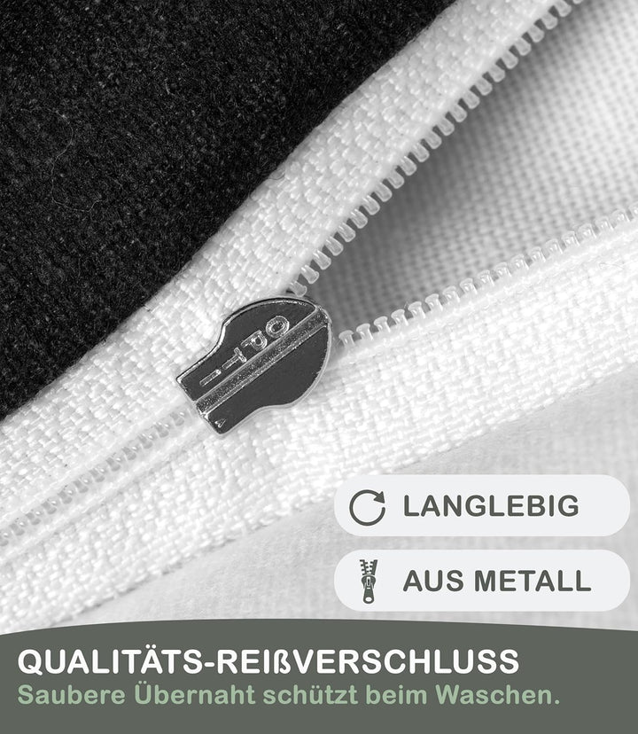 LINKHOFF Bettwäsche 135x200-100% Baumwolle + 80x80cm 2tl. Zweigemuster in Grün/Weiss Bettwäsche Äste