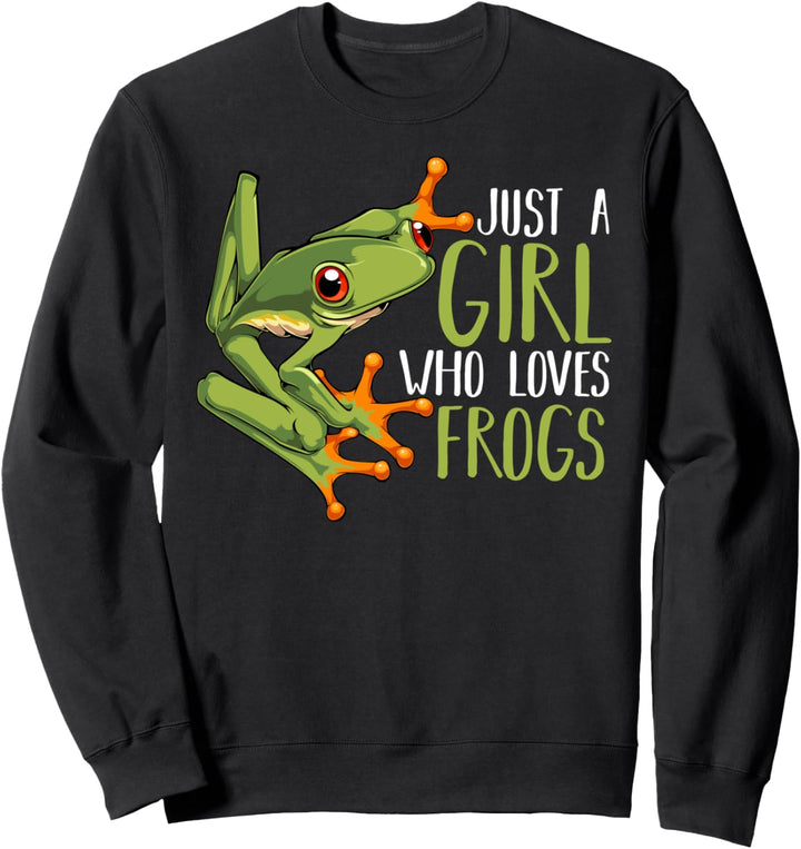 Just a Girl Who Loves Frogs Amphibien Madagaskarfrosch Zoo Sweatshirt