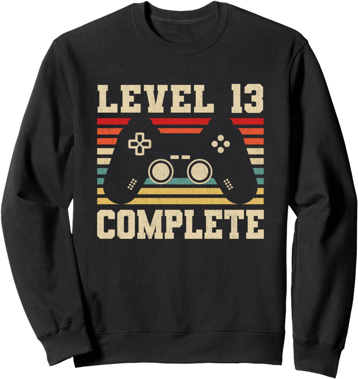 Level 13 Complete 13 Jahre Geburtstag Geschenk Video Gamer Sweatshirt