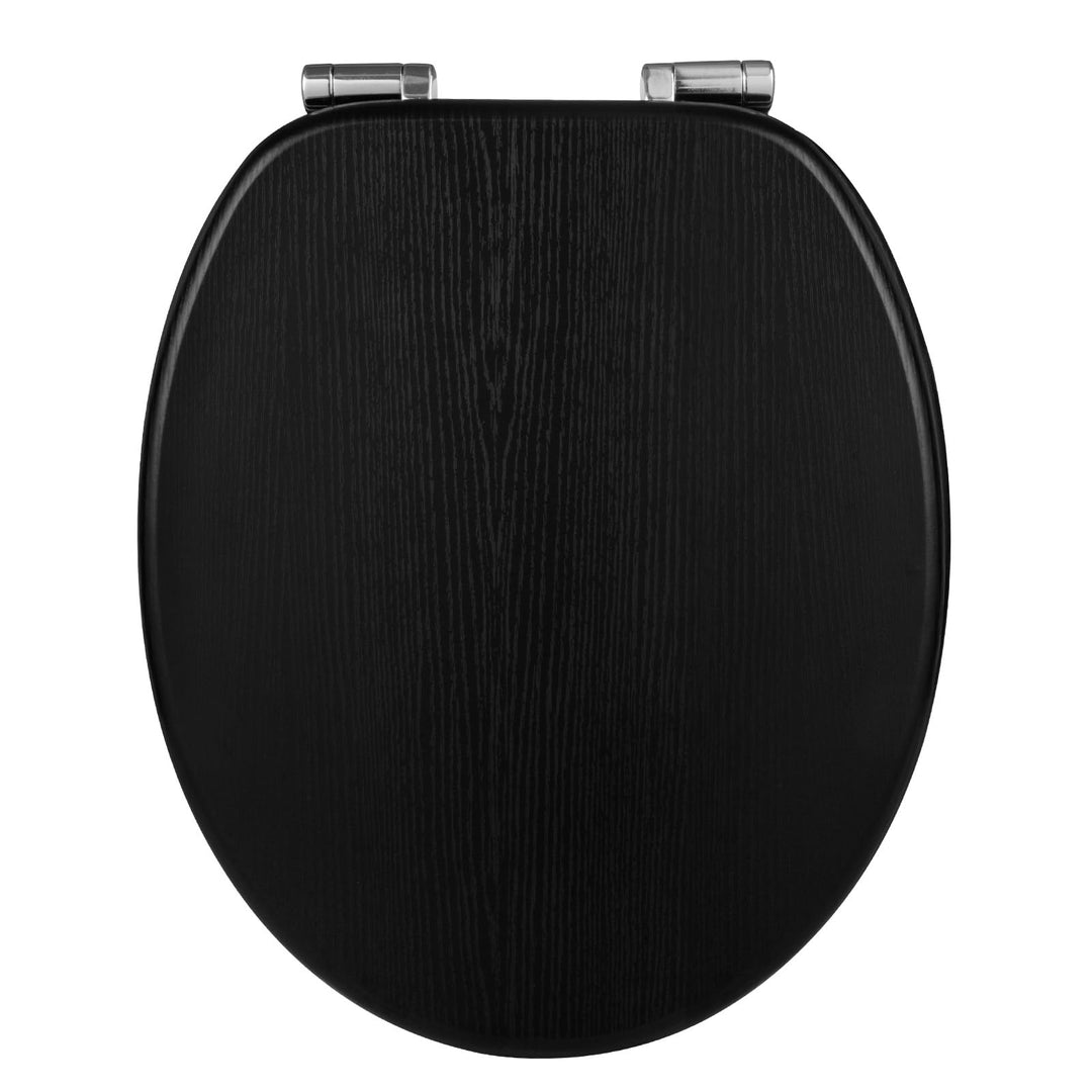 WOLTU Premium WC-Sitz Toilettensitz mit Absenkautomatik, MDF Holzkern, Softclose Scharnier, Desgin D