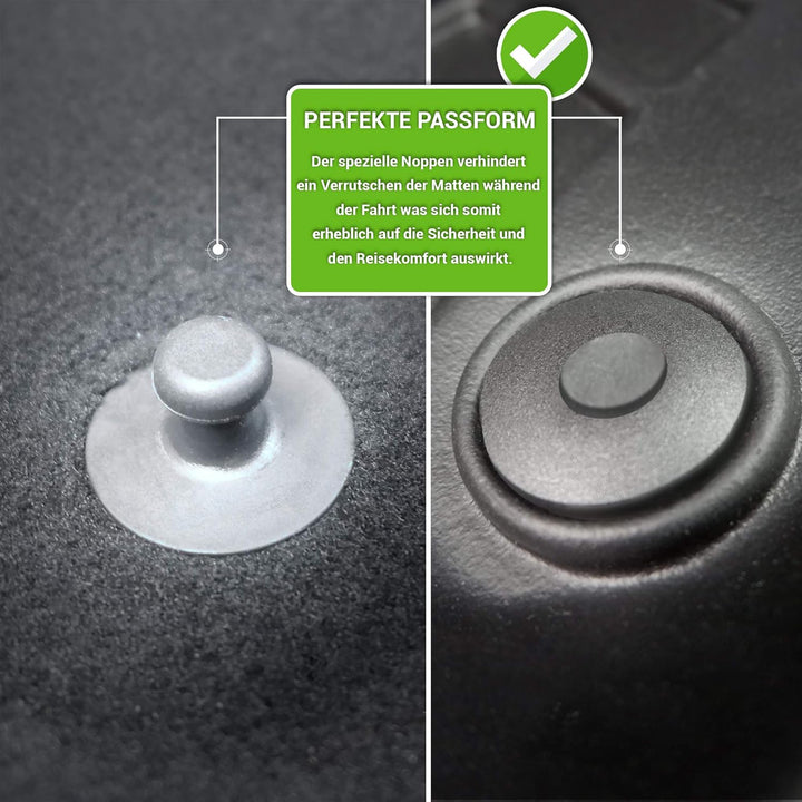 moto-MOLTICO Gummimatten Auto Fussmatten mit Rand Gummi Automatten 4-teilig Set - passend für Volvo
