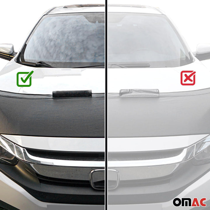 OMAC Haubenbra Steinschlagschutz Bonnet Bra kompatibel mit BMW X1 E84 2009-2015 Schwarz Halb Schwarz