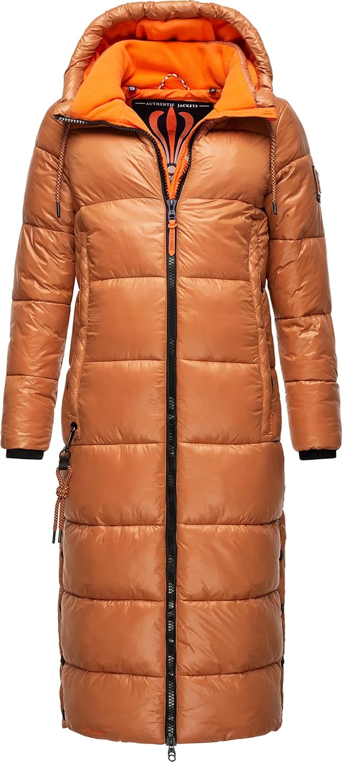 Navahoo Damen Warmer Winter Steppmantel mit Kapuze Schmuseengel XS-XXL XS Rusty Cinnamon, XS Rusty C