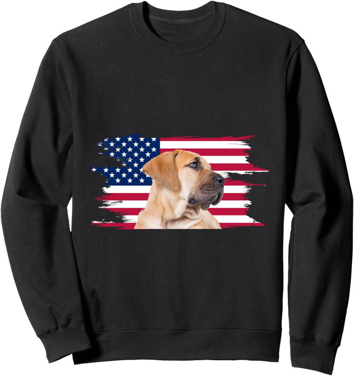 American Flag Dog Boerboel Sweatshirt