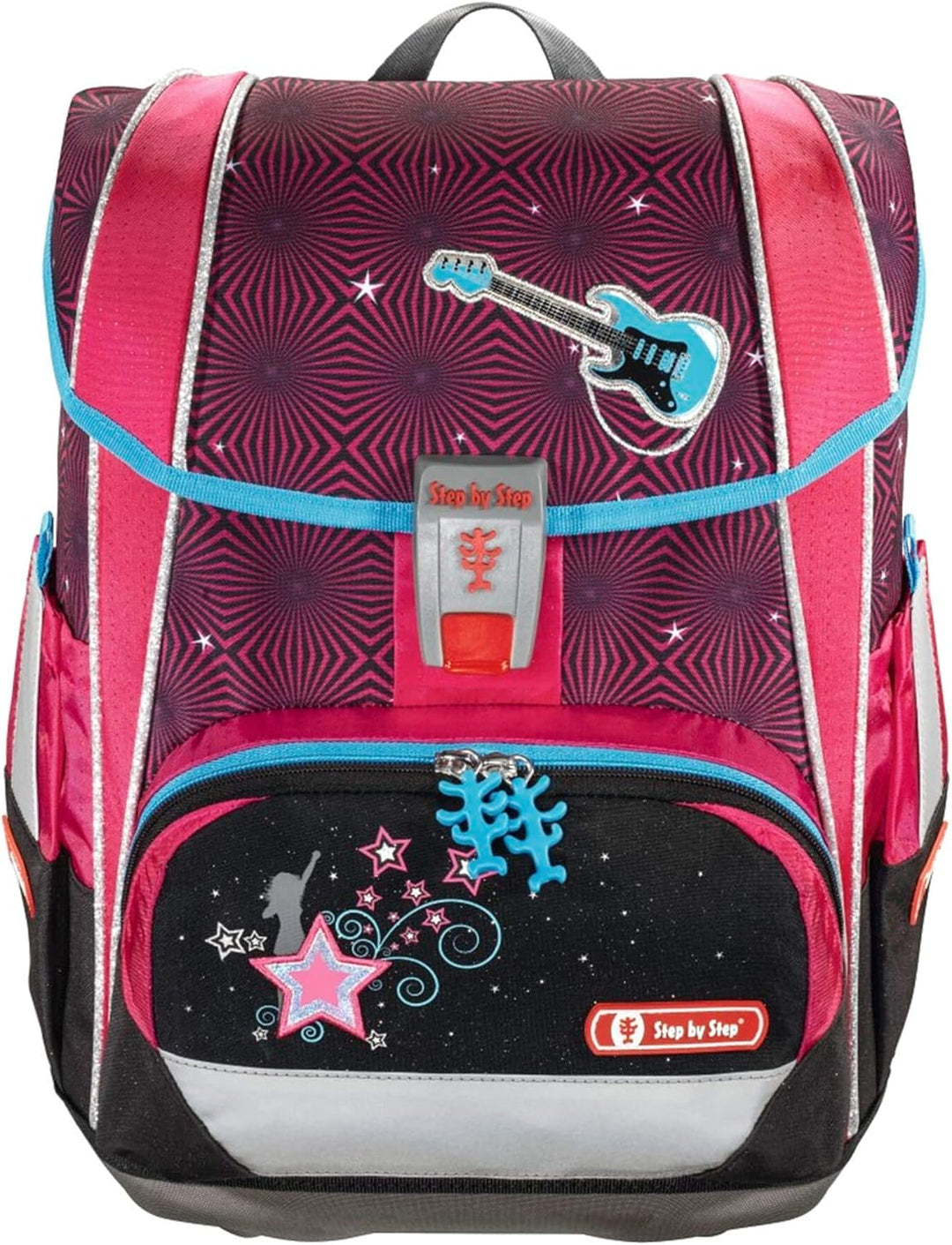 Step by Step Light 2 Schulranzen-Set 4tlg. Pink-schwarz, Pink-schwarz
