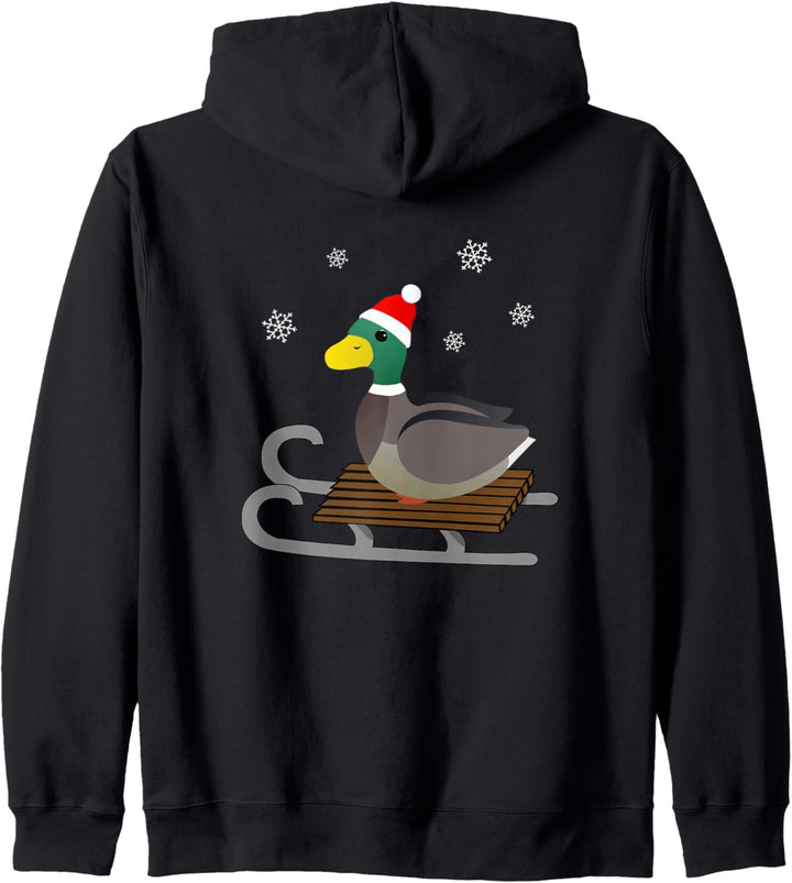 Ente Weihnachten mit Nikolausmütze Kapuzenjacke