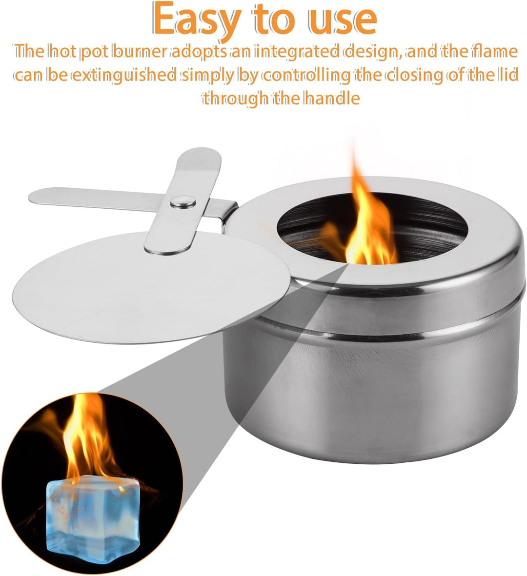 4 Stück Brennpastenbehälter mit Deckel, Brennpaste für Warmhaltebehälter, Fondue Brenneraus Edelstah