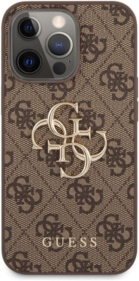 Guess GUHCP13X4GMGBR hülle für iPhone13 Pro Max 6,7" braun 4G Big Metal Logo