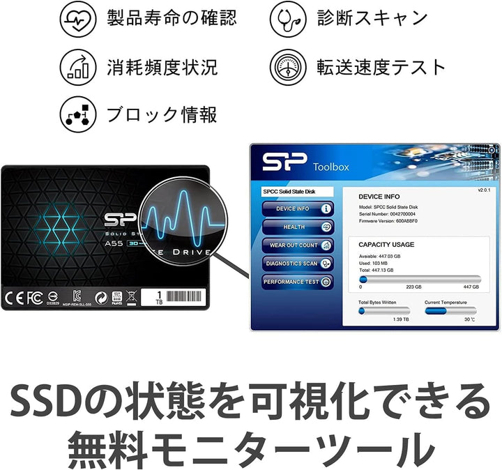 Silicon Power Ace A55 2.5 512 GB Serial ATA III 3D TLC