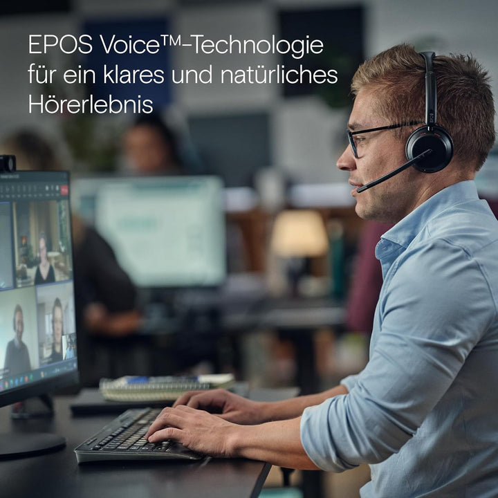 EPOS Impact 1061T ANC Stereo Bluetooth Headset Teams Zertifiziert mit Active Noice Cancelling (ANC)