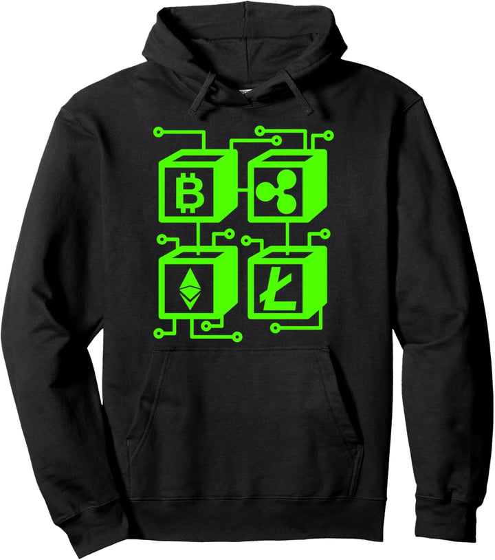 Blockchain Handeln Coin Krypto Kryptowährung Geld Geschenk Pullover Hoodie