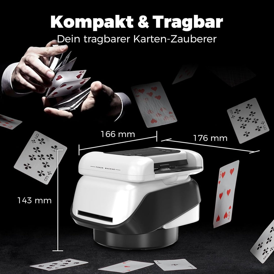 Automatischer Kartengeber &amp; Kartenmischer mit 360° Drehfunktion, anpassbarer Kartenzuteilung für bel