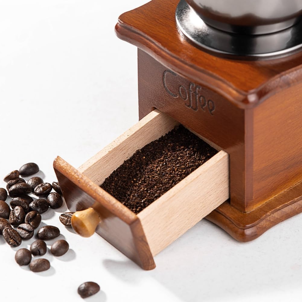Manuelle Kaffeemühle mit Mini Vintage Kaffeemühle zum Mahlen Von Kaffeepulver
