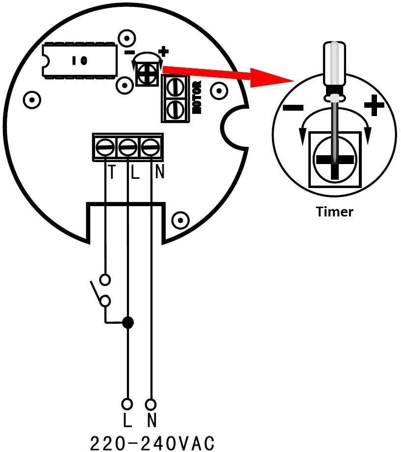 STERR Schwarzer Badlüfter 100 mm mit LED + TIMER - Badezimmerventilator - Glasfront - Modernes Ausse